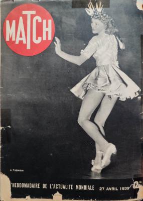 Couverture de Paris Match de 1939, la plus jeune danseuse la revue